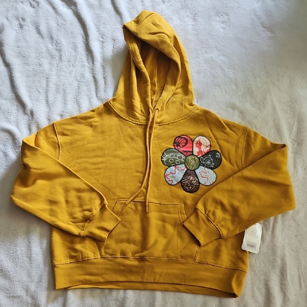Disney Mustard Yellow Patchwork Flower Hoodie